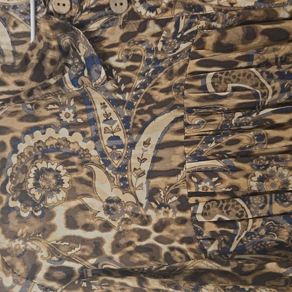 Gil's Denim & Clothing Bar Olivaceous Animal Print Button Up  Mini Dress - Picture 4 of 11